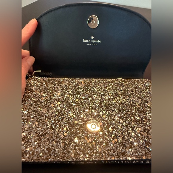 KATE SPADE *NWT* Odette Glitter Multifunctional Wristlet - Rose Gold - Picture 11 of 13